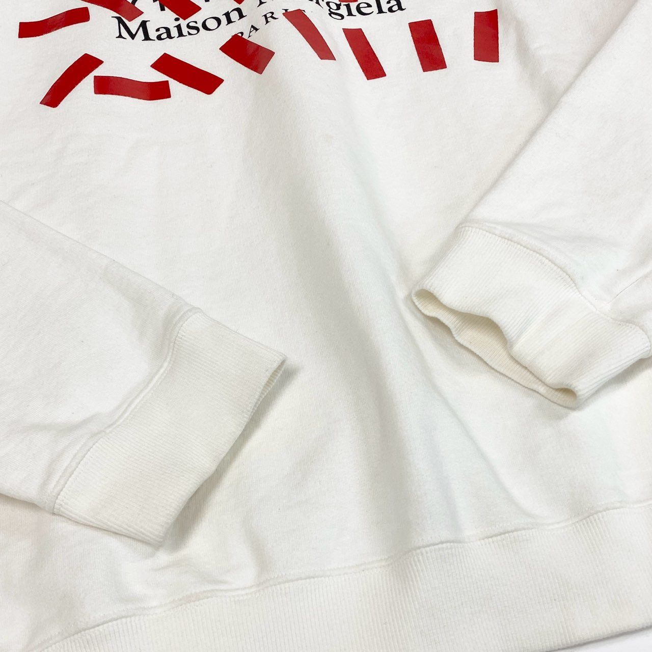 20a14 Maison Margiela メゾンマルジェラ ナンバーズロゴ スウェット パーカー フーディー S30GU0148  46 ホワイト コットン100％o07t