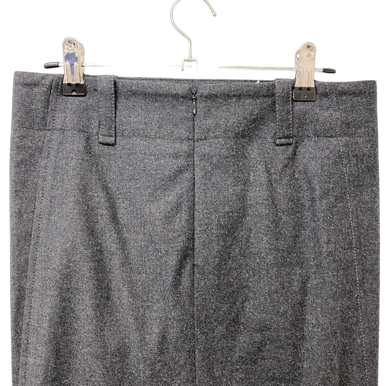 20f16 BRUNELLO CUCINELLI ブルネロクチネリ 膝丈スカート タイトスカート ウールブレンド イタリア製 サイズ38 ダークグレー レディース 女性用u02t