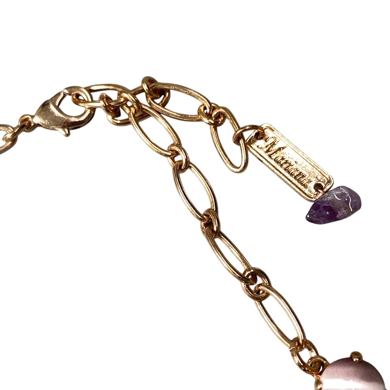 h11 15 《美品》 Mariana マリアナ 天然石 × クリスタル ビジュー ピンク アクセサリー ジュエリー アンティークt18r