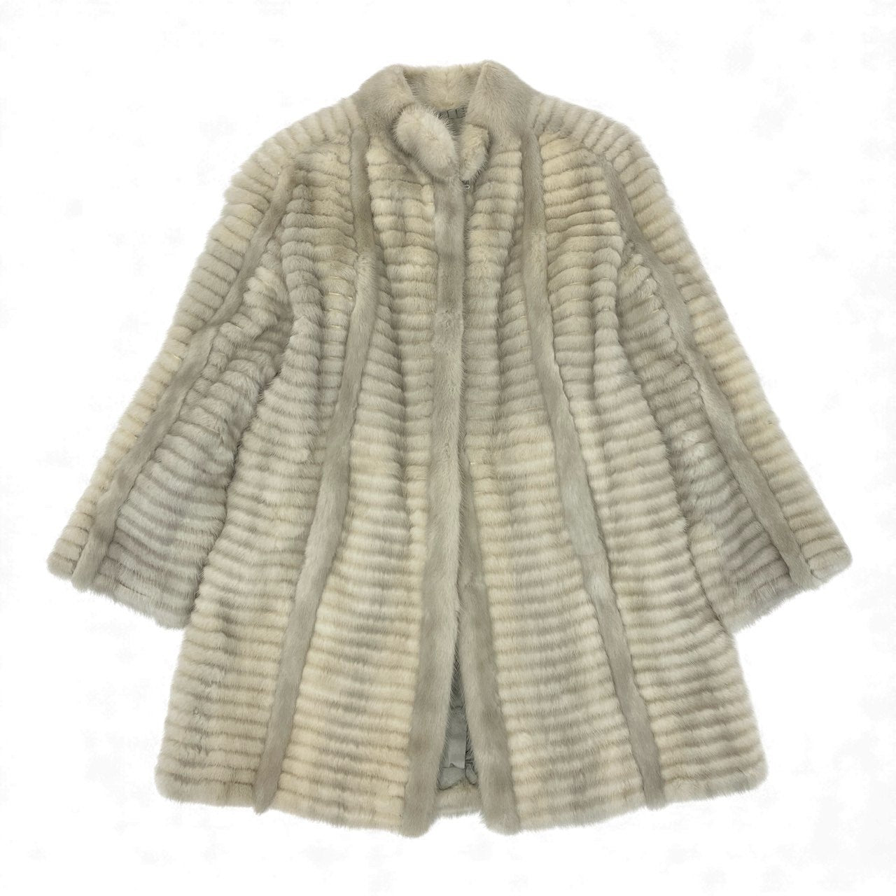 36k28 Moonbat ムーンバット サファイアミンク ミンクコート セミロングコート  最高級毛皮 MINK FUR 11 シルバーグレーu02t