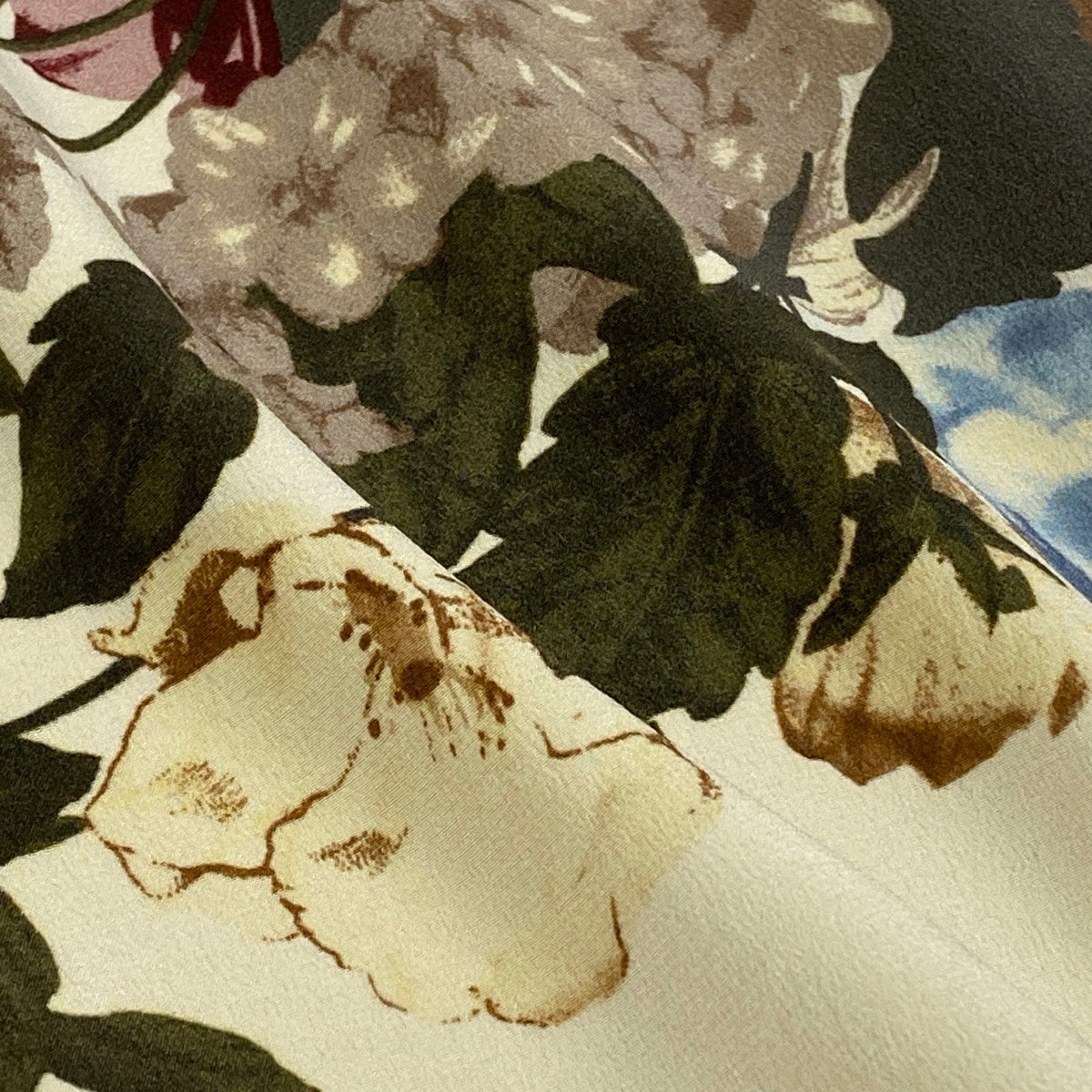 Eg16 VALENTINO ヴァレンティノ Kimono-Sleeve Printed Mini Dress フローラルプリント サイズ38 マルチカラー シルク100％ レディースta1