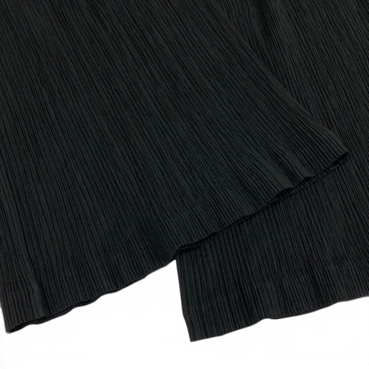 Ai4 ISSEY MIYAKE イッセイミヤケ WHITE LABEL プリーツ ロングパンツ  IM42FF441 サイズ0 ブラック ポリエステル100％ レディースta2