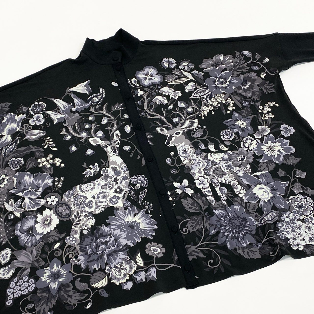 3k19 TOKUKO 1er VOL トクコプルミエヴォル チュニックワンピース シャツワンピース トップス アニマルプリント Aライン 9 ブラック レディースu02t