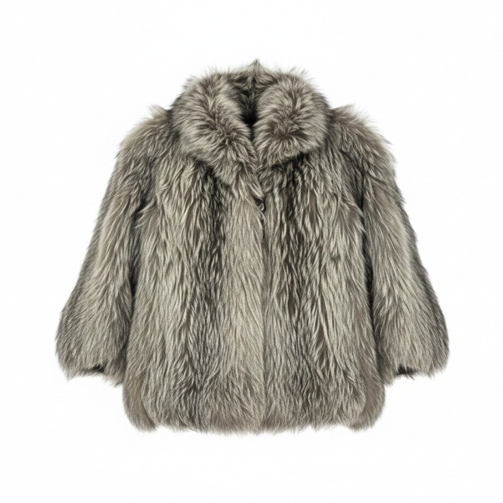 71k20 SAGA FOX サガフォックス 金サガ シルバーフォックス ファーコート 9号 最高級本毛皮 国産品 裏地刺繍 FOX FURt18r