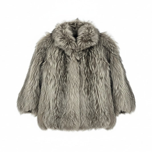 71k20 SAGA FOX サガフォックス 金サガ シルバーフォックス ファーコート 9号 最高級本毛皮 国産品 裏地刺繍 FOX FURt18r