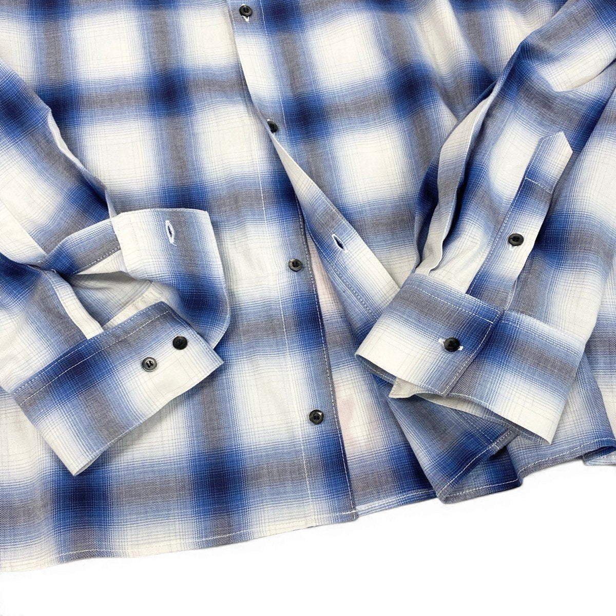 70g2 TENDER PERSON テンダーパーソン MUSUBI SHIRT ムスビシャツ デザインシャツ バックプリント チェック柄 GB-TO-4206 4 ブルー コットン100％ ユニセックス 男女兼用o07t
