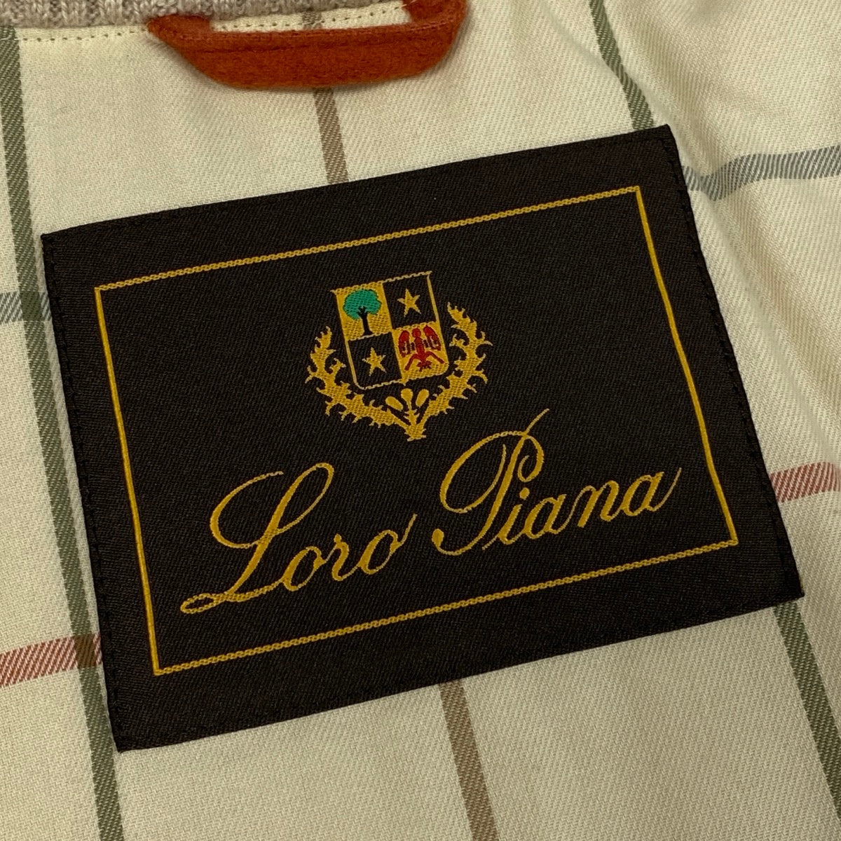 j19 Loro Piana スタンドカラーカシミヤベスト ジャケットベスト アウター 40サイズ オレンジ カシミヤ100％ レディース 女性用u02t