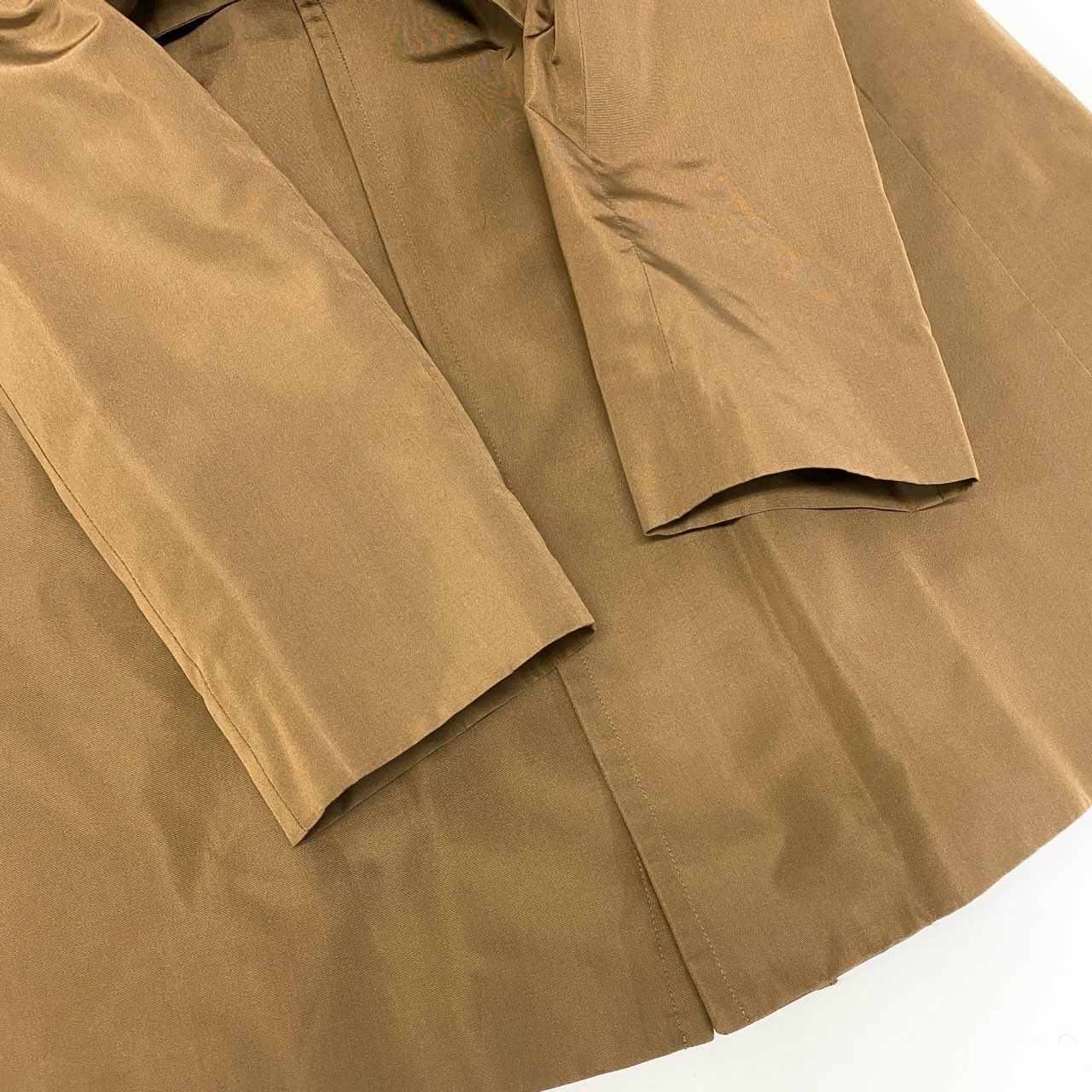 7a11 AKRIS アクリス フォックスファー付 裏地毛皮 ロングコート サイズ38 ブラウン 本毛皮 Fox Fur Long Coatt18r