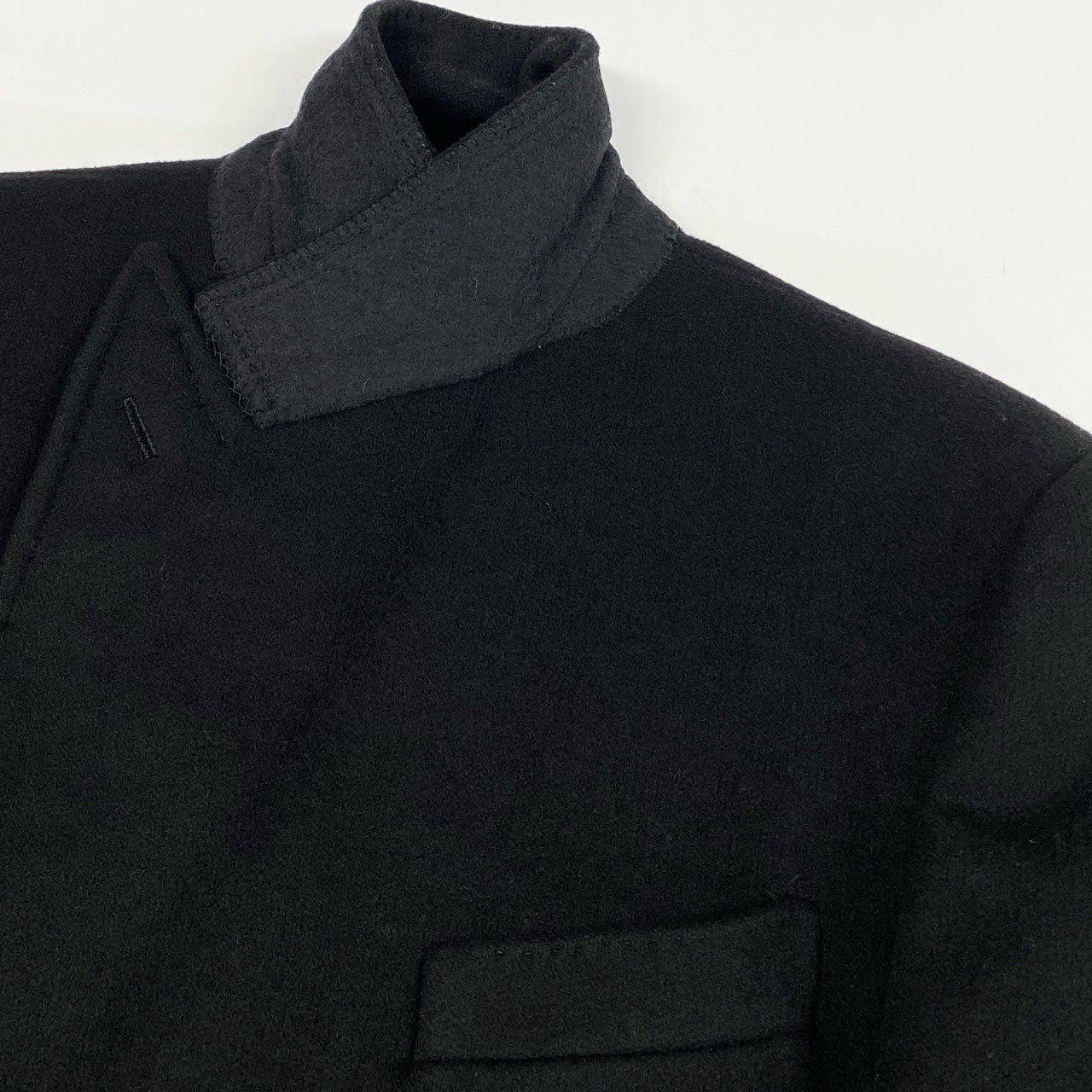 14Ⅼ1《美品》 DOLCE&GABBANA ドルチェアンドガッバーナ カシミヤ ダブルフェイスロングコート サイズ46 ブラック CASHMERE LONG COATt18r