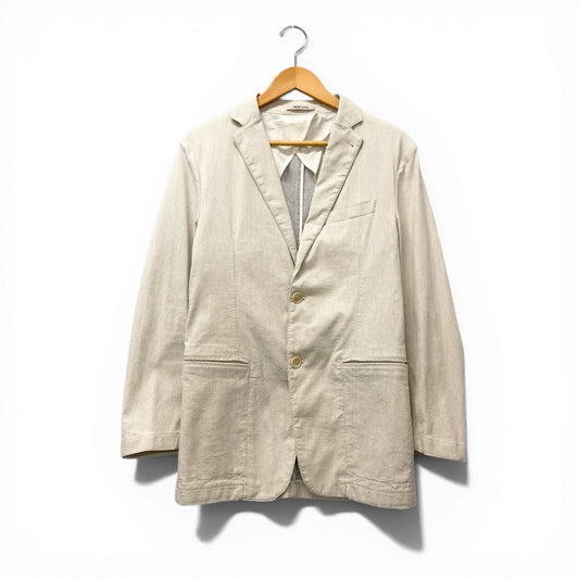 18c20 ARMANI COLLEZIONI アルマーニコレッツォーニ テーラージャケット サマージャケット 48 アイボリー メンズu02t