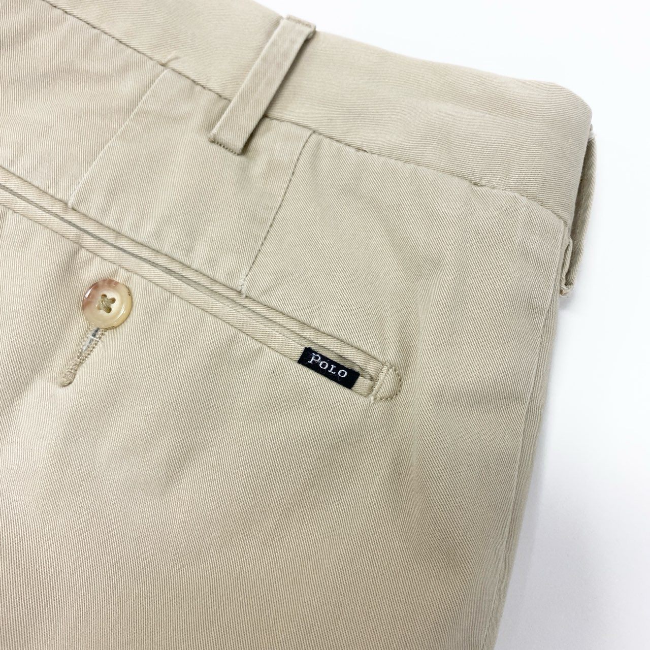 81j8 POLO RALPH LAUREN ポロラルフローレン ストレッチスリムフィット チノ パンツ 38/32サイズ ベージュ メンズo07t