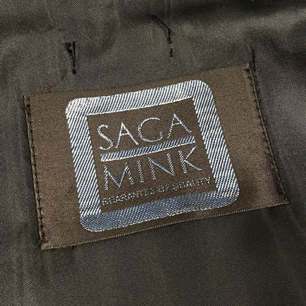 71L15 SAGA MINK サガミンク 銀サガ デミバフミンク ファーコート サイズＦ ブラウン 最高級本毛皮 MINK FUR ポケット有t18r