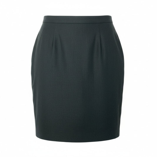 4k23 Hermès エルメス VINTAGE リネンスカート 膝丈スカート レディース 女性用 42 ブラック 麻100％u02t