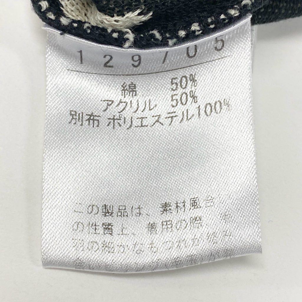 7a9 OLLEBOREBLA オレボレブラ アルベロベロ ニットワンピース 総柄 ハート柄 七分袖 レディース ブラック ホワイトo07t