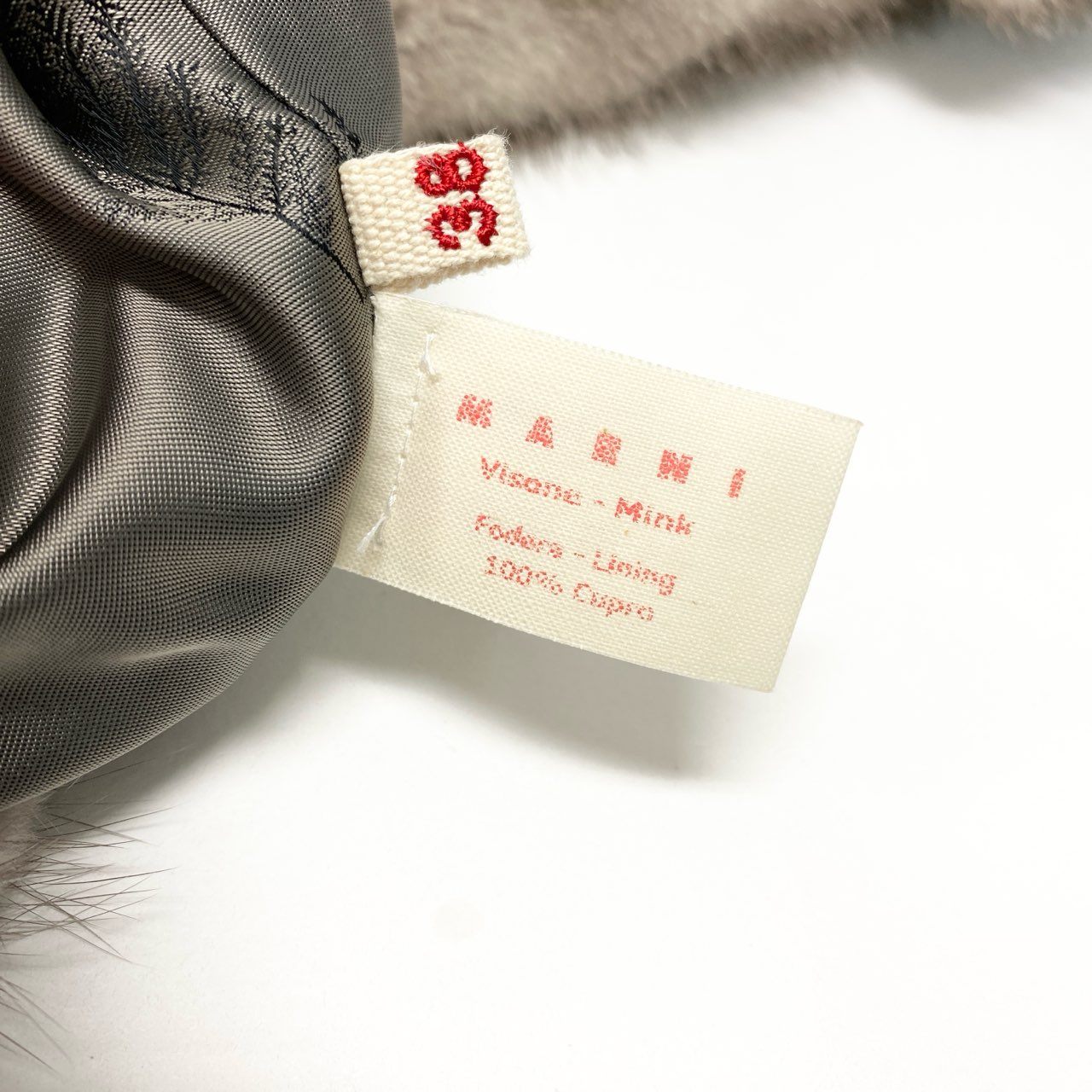 12c14 MARNI マルニ ブルーアイリスミンク ミンクジャケット 毛皮コート 38 グレー系 ミンクファー レディースu02t