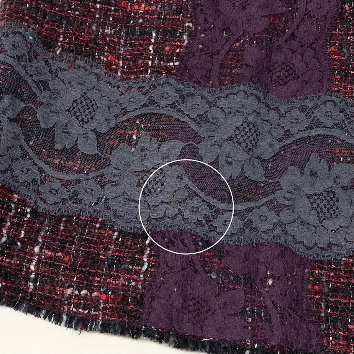 2i28 【美品】DOLCE&GABBANA ドルチェアンドガッパーナ ツイードノースリーブワンピース レース装飾 イタリア製 40サイズ マルチカラー レディース 女性用u02t