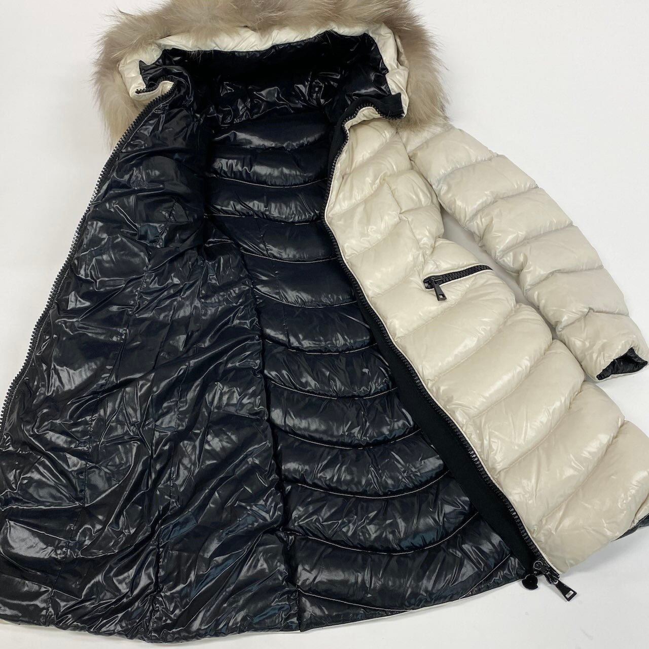 K6c20 MONCLER モンクレール APHIA アフィア ダウンコート ロングダウンコート フォックスファー 0 ホワイト レディースsn1