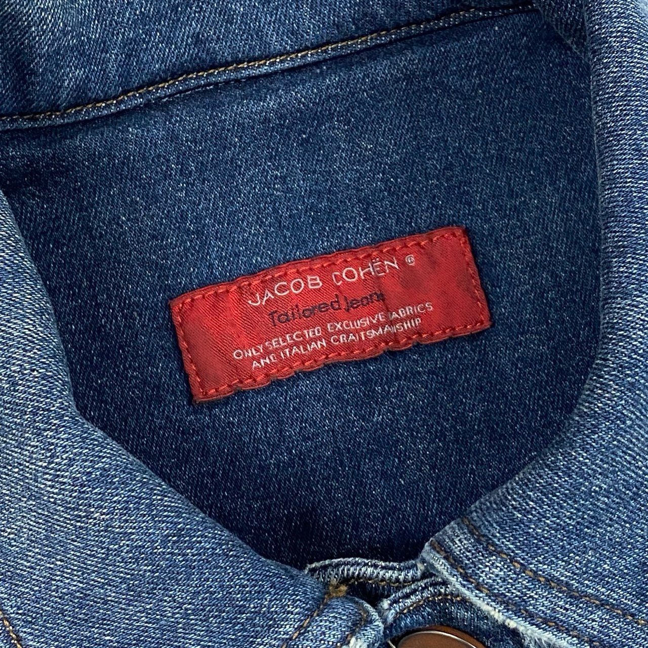 39L15 JACOB COHEN ヤコブコーエン ヴィンテージウォッシュ ストレッチデニムジャケット アウター Sサイズ相当 インディゴ レディースo07t