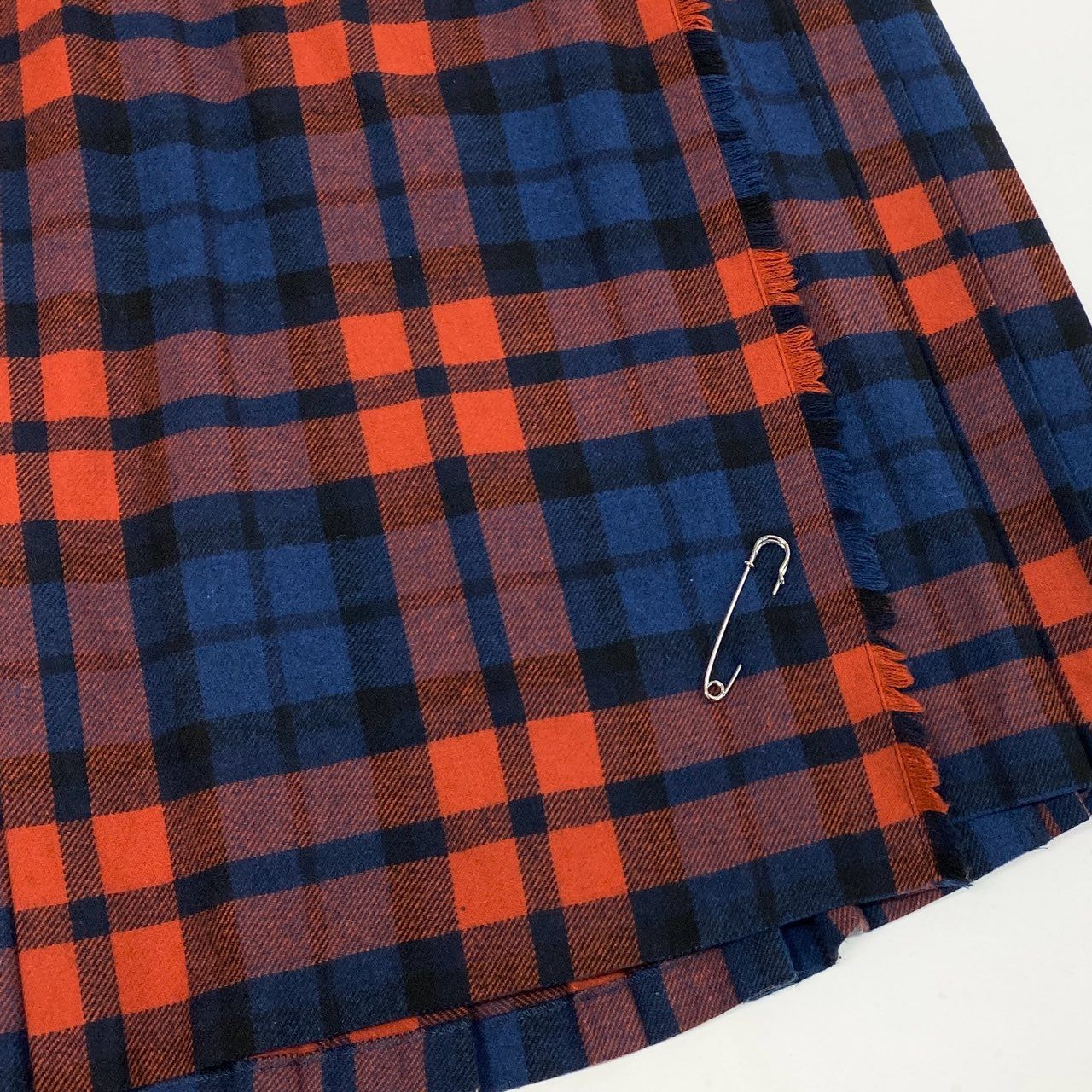 36L10 O’NEIL OF DUBLIN オニールオブダブリン 定番 チェック柄 巻きスカート ロングスカート クリップ付き 10 ブルー オレンジ レディース 女性用u02t