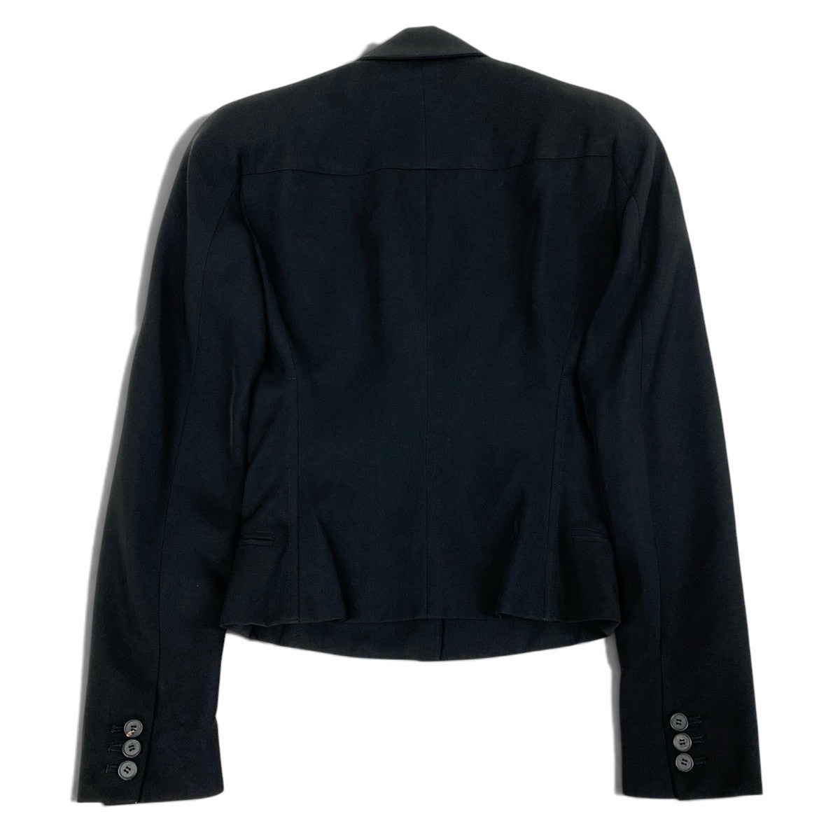 Ei3 YVES SAINT LAURENT イヴサンローラン リヴゴーシュ テーラードジャケット  サイズ36 ブラック レディースo07t
