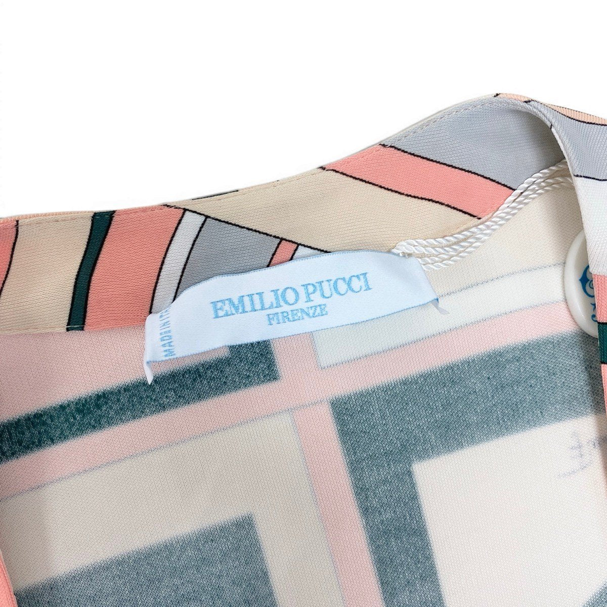 Ig10 【極美品】Emilio Pucci 変形チュニックワンピース 総柄 イタリア製 38サイズ マルチカラー レーヨン100％ レディース 女性用ta1