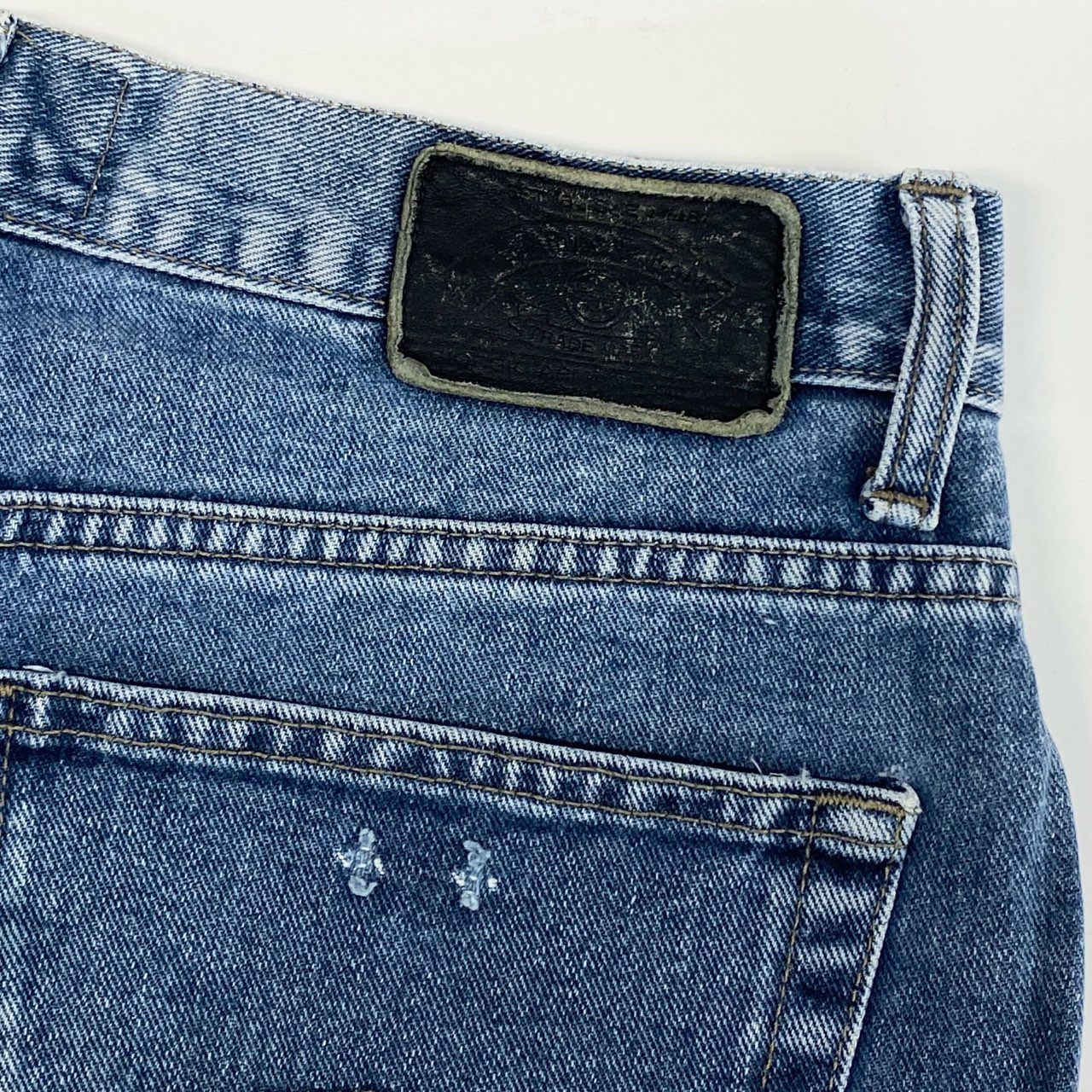 1j27 ARMANI JEANS アルマーニジーンズ 90’s デニムパンツ ジーンズ ストレート イタリア製 33サイズ ブルー メンズu02t