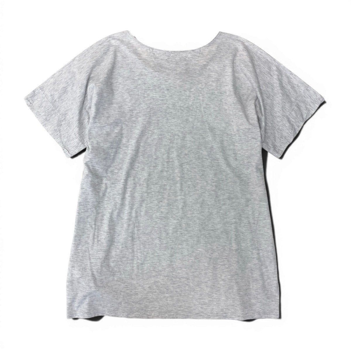34g18 HERMES エルメス プリントTシャツ クルーネック カットソー ボタニカル柄 サイズ36 ライトグレー コットン100％ レディースu02t