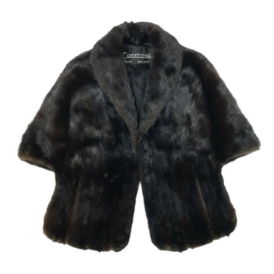 6b16 BLACKGLAMA ブラックグラマ ダークミンク ケープ ポンチョ サイズF ブラウン 最高級本毛皮 ショール Mink Fur Capet18r