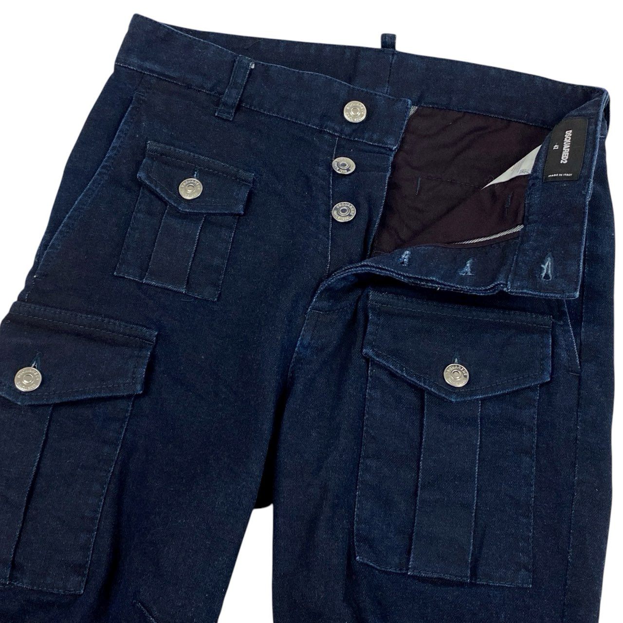 84j5 Dsquared2 ディースクエアード デニムカーゴパンツ ジーンズ ボトムス  S74KB0507 42 XXSサイズ相当 インディゴブルー コットン メンズo07t