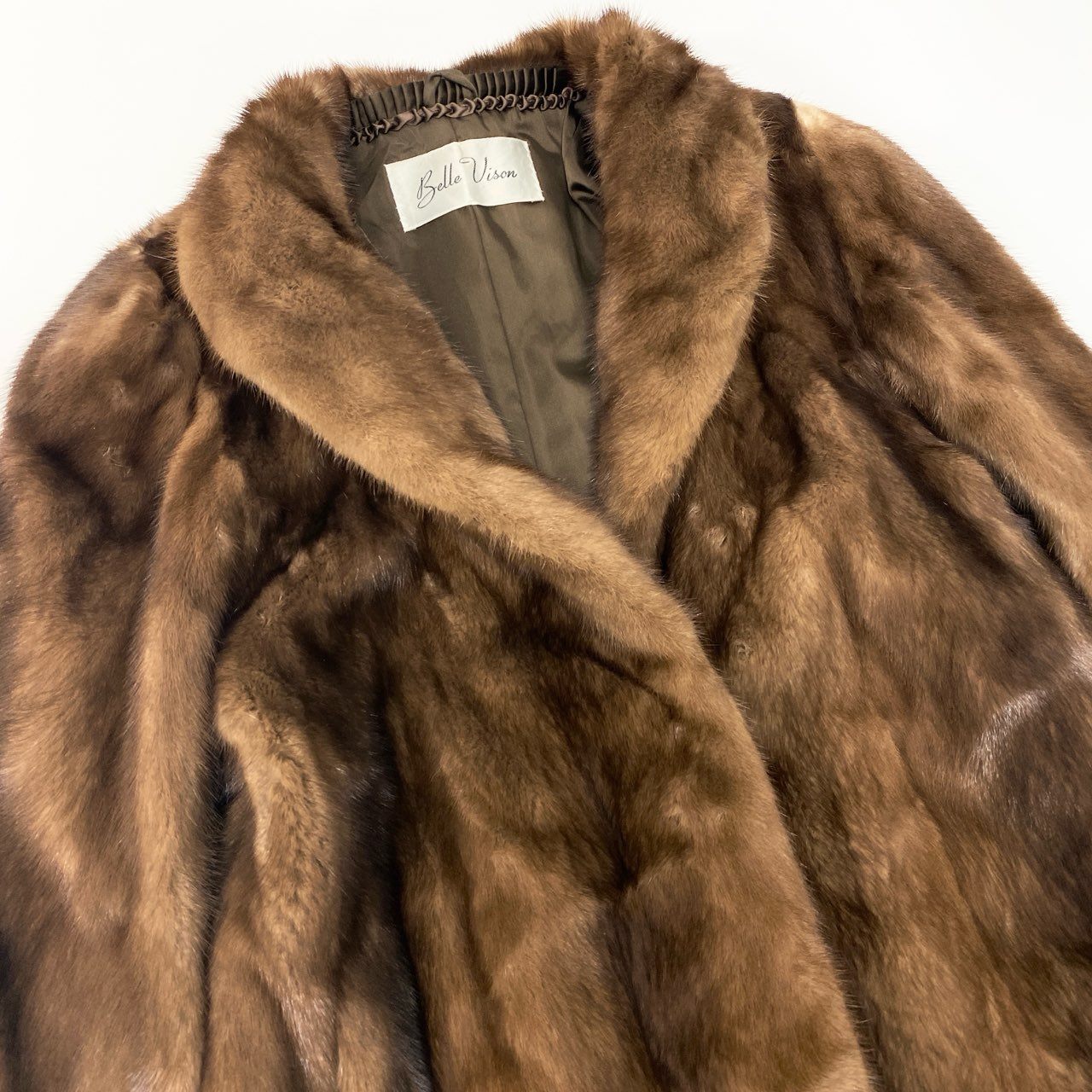 21c4 SAGA MINK サガミンク 銀サガ パステルミンク ファーコート サイズ13 ブラウン 最高級本毛皮 Pastel Mink Fur Coatt18r