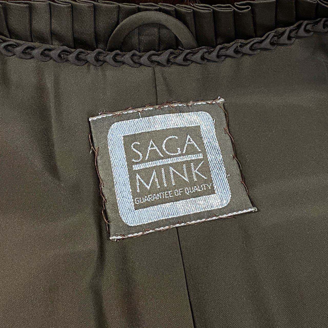 77L8 SAGA MINK サガミンク 銀サガ デミバフミンク ファーコート サイズ13号 ブラウン 最高級本毛皮 MINK FUR ポケット有t18r