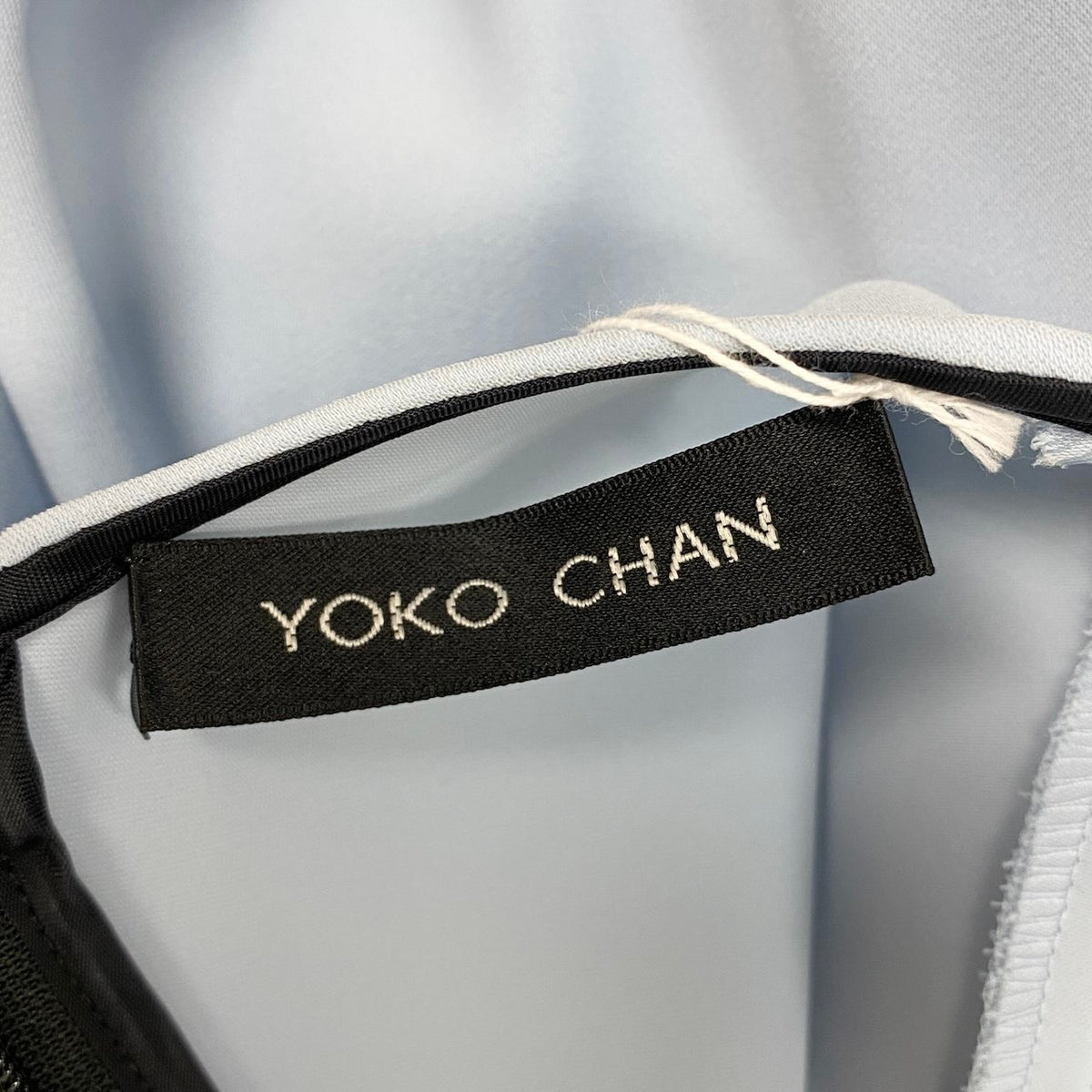 61i14 YOKOCHAN ヨーコチャン フロントギャザーブラウス チュニックカットソー トップス 日本製 36サイズ ブルー ポリエステル100％ レディース 女性用u02t