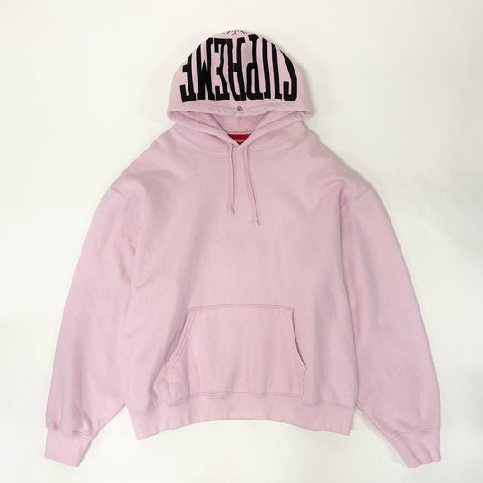 44h26 SUPREME シュプリーム 24SS Warm Up Hooded Sweatshirt プルオーバーパーカー フーディ ロゴプリント XLサイズ ピンク コットン メンズo07t
