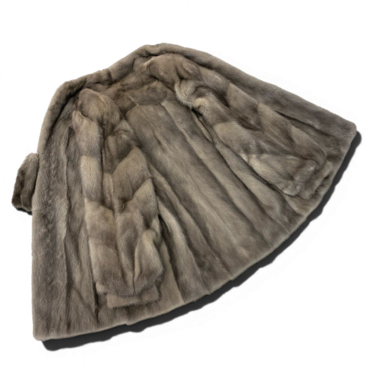 68g14 SAGA MINK サガミンク 飾り付 袖段 サファイアミンク ファーコート サイズ11 グレー 最高級本毛皮 Mink Fur Coatt18r