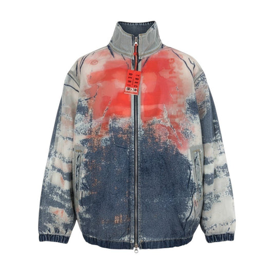 i25 【新品保管品】DIESEL 24SS D-Krap-Fse シースルーデニム トラックジャケット Mサイズ マルチカラー メンズ 男性用u02t