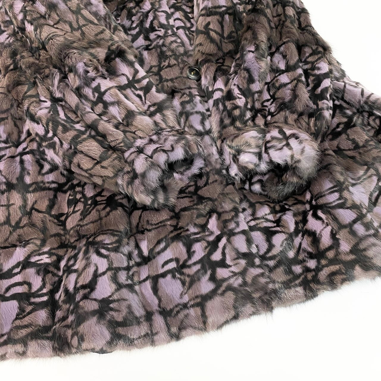 79c26 VALENTINO FUR ヴァレンティノ ファー ダイドリス リバーシブル ロングコート 毛皮コート パープル リスファー レディースu02t