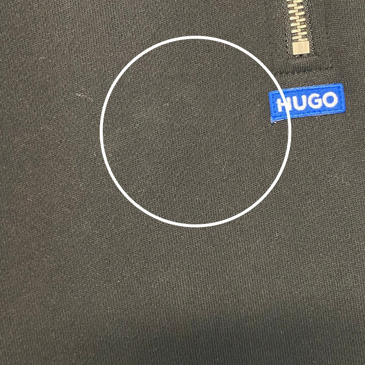 1j22 【美品】HUGO ヒューゴボス ハーフジップスウェット ロゴワッペン トレーナー トップス Mサイズ ブラック コットン100％ メンズ 男性用u02t