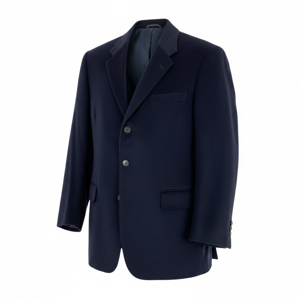 87l20 Papas パパス テーラードジャケット ブレザー 50 L ダークネイビー カシミア100 メンズ 紳士服u02t