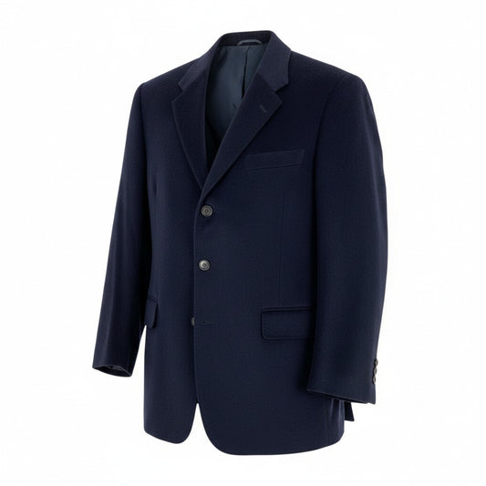 87l20 Papas パパス テーラードジャケット ブレザー 50 L ダークネイビー カシミア100 メンズ 紳士服u02t