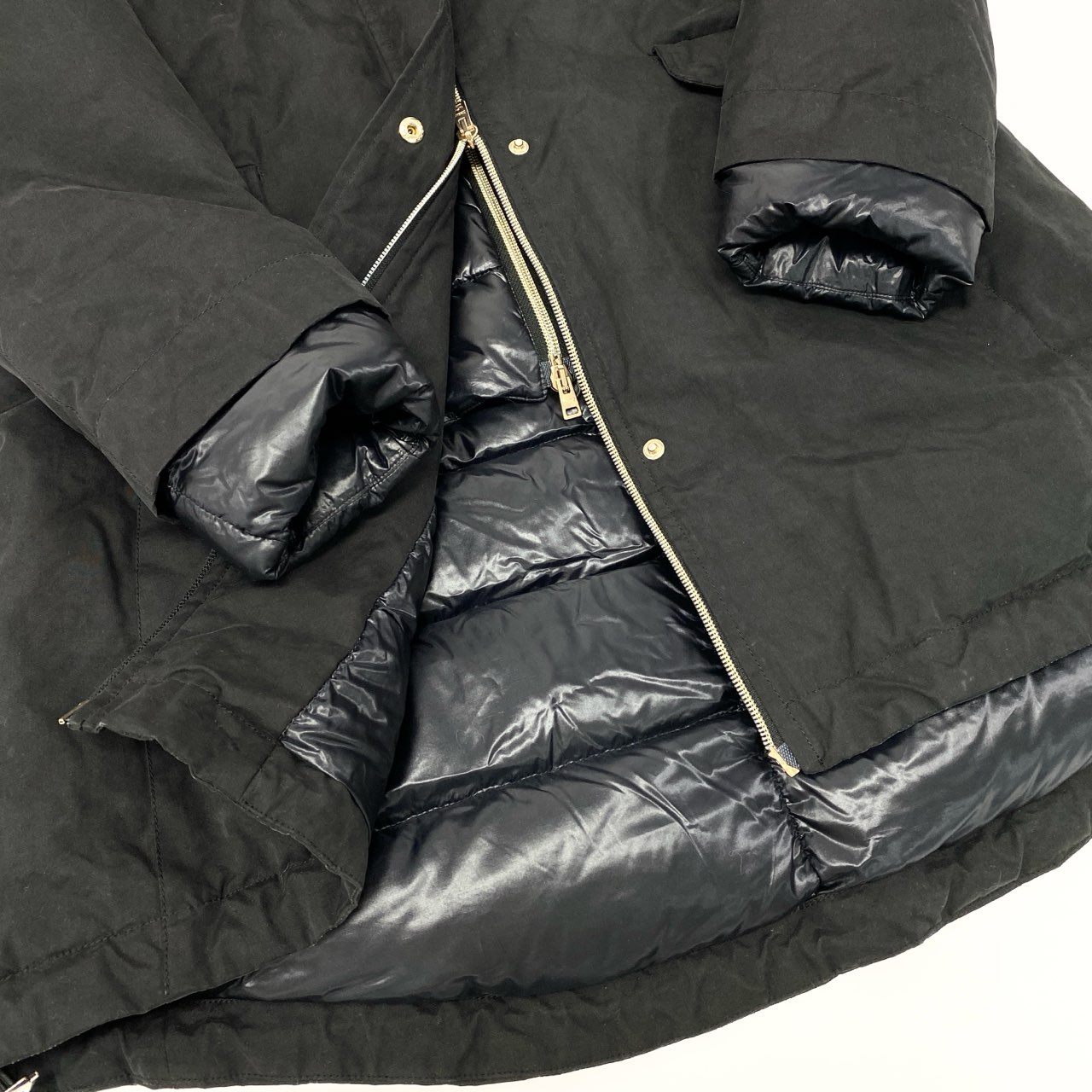 26L5 HERNO ヘルノ フード付き 3WAY ダウンコート サイズ44 ダークネイビー レイヤード風 女性服t18r