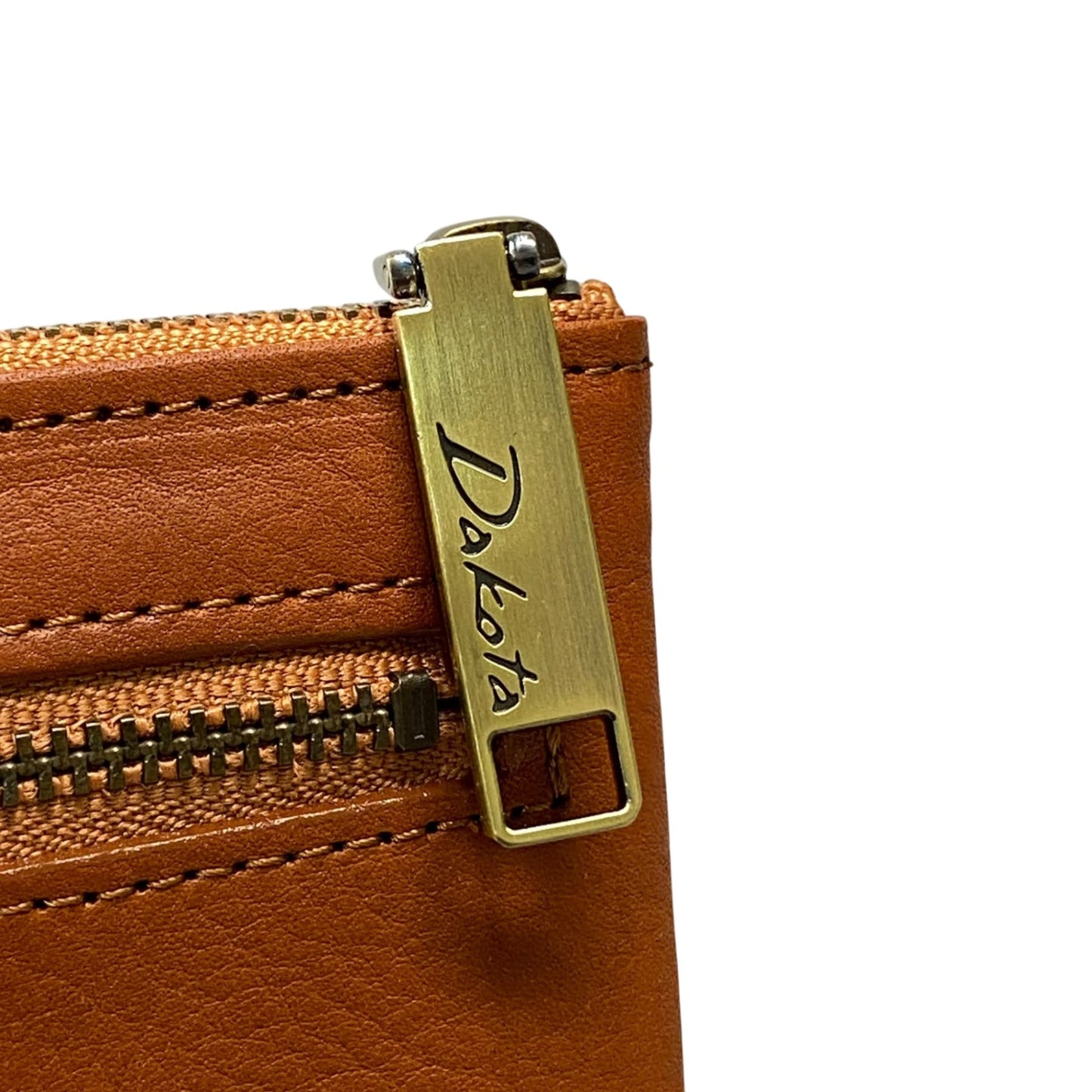 L10 《未使用》 Dakota ダコタ ラルゴ L字ファスナー 財布 ブラウン レザー ウォレット 小銭入れ 牛革 チャーム付きt18r