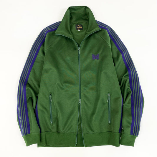 18e30 Needles ニードルス Track Jacket-Poly Smooth トラックジャケット サイドライン ロゴ刺繍 NS244 Mサイズ グリーン
