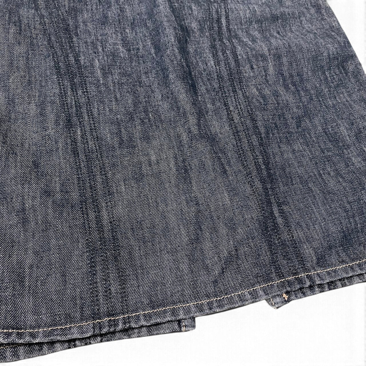 25i27 GUCCI グッチ 2002年 トムフォード期 デニムスカート 膝丈 イタリア製 42サイズ インディゴ コットン100％ レディース 女性用u02t