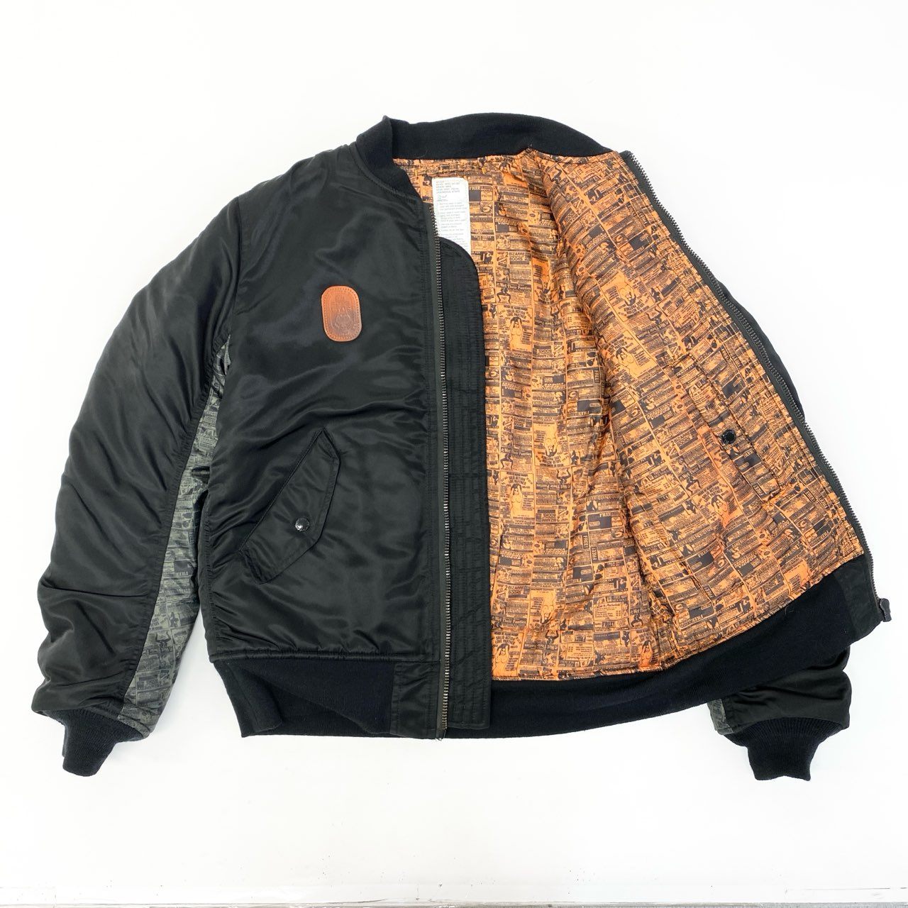 81d4 Wtaps ダブルタップス MA-1 フライトジャケット ボンバージャケット 袖切替 アウター 2007-2ND GWDT-JK-M01 ブラック メンズ 男性用o07t