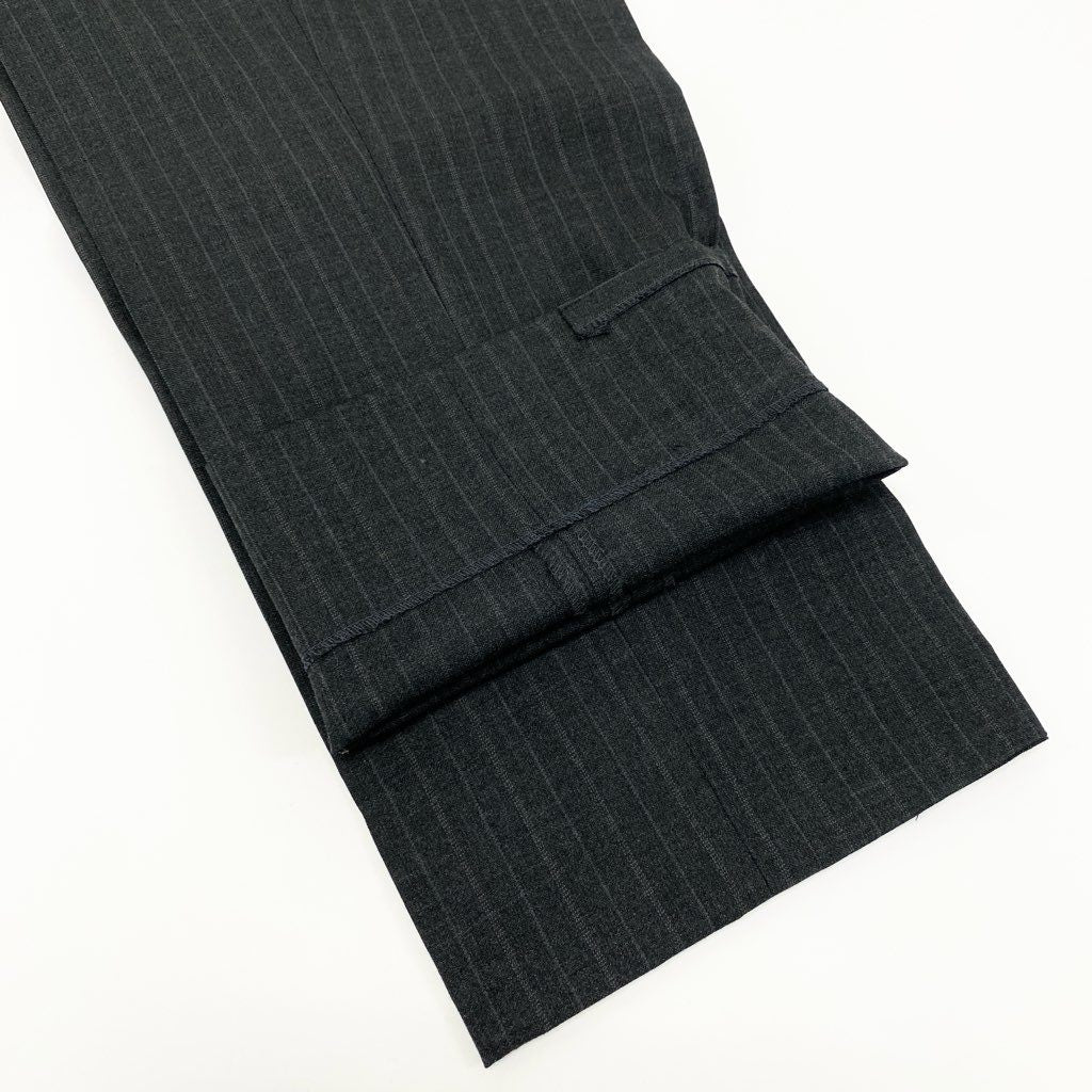 54l28 Burberrys バーバリーズ スーツセットアップ テーラードジャケット スラックスパンツ ストライプ 94-84-165 AB4 グレー ウール100％ メンズ 男性用o07t