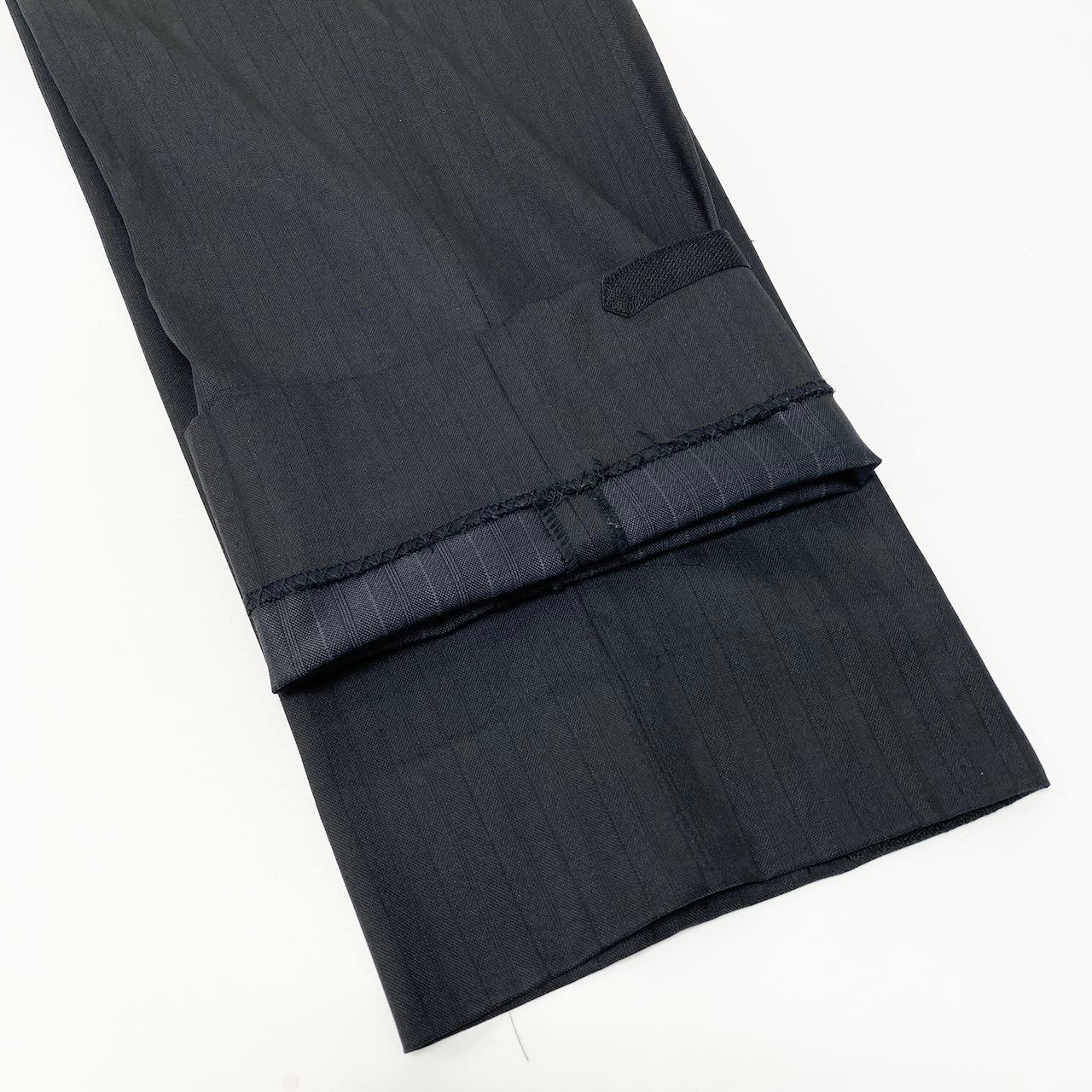 2c29 ARMANI COLLEZIONI アルマーニコレツィオーネ T LINE セットアップスーツ シングルスーツ 2B ストライプ柄 メンズ 紳士服 ビジネス フォーマル イタリア製 50 ブラック ウール100％u02t