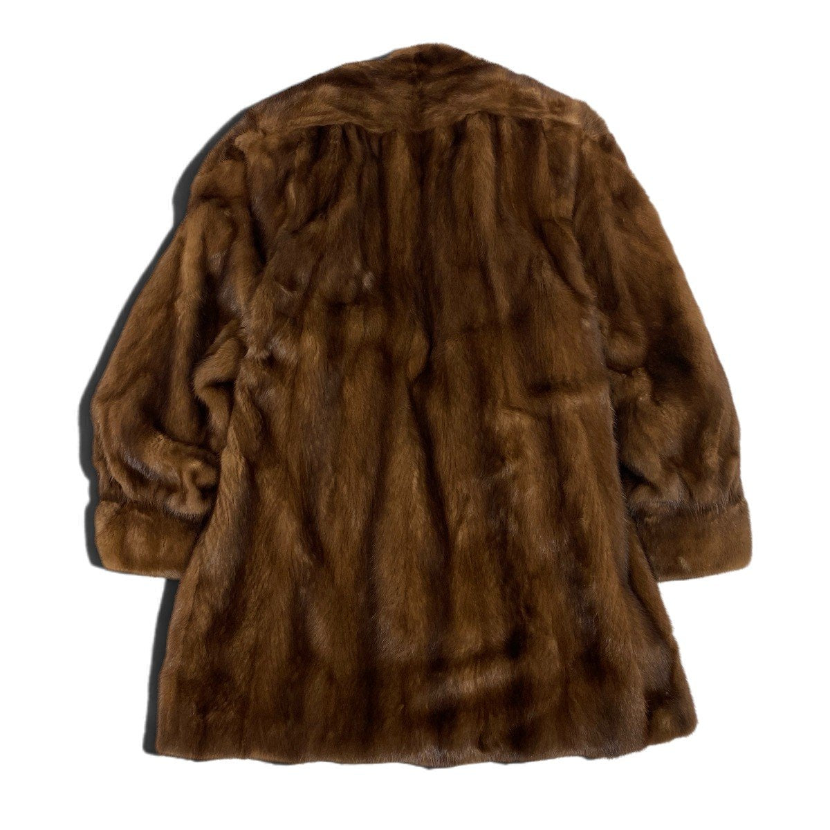 24j7 NANAWA SAGA MINK 銀サガ デミバフミンク ロングコート サイズ9 茶系 最高級本毛皮 Mink Fur Long Coat リアルファーt18r