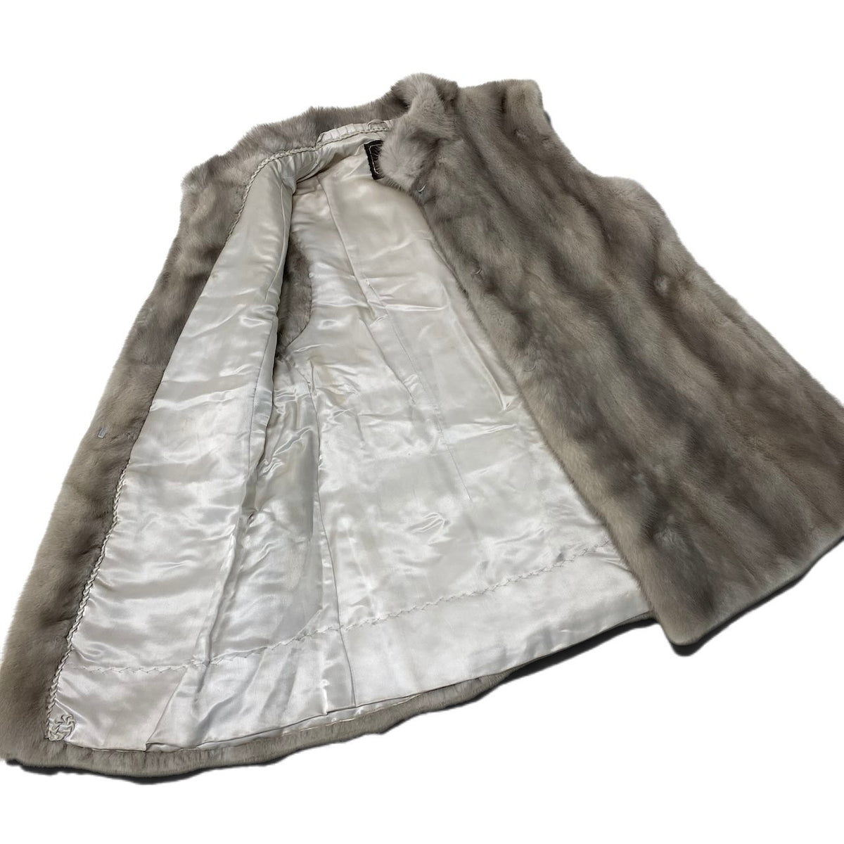 58i20 Moon Bat Fur サファイアミンク ファーベスト サイズ13 シルバーグレー 本毛皮 Sapphire Mink Fur Vest リアルファーt18r
