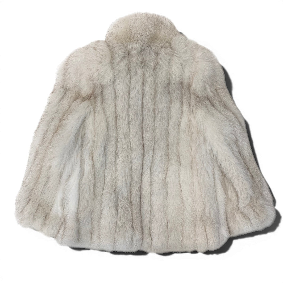 69g14 SAGA FOX サガフォックス 銀サガ ブルーフォックス ファーコート サイズ11 ホワイト 最高級本毛皮 Fox Fur Coatt18r
