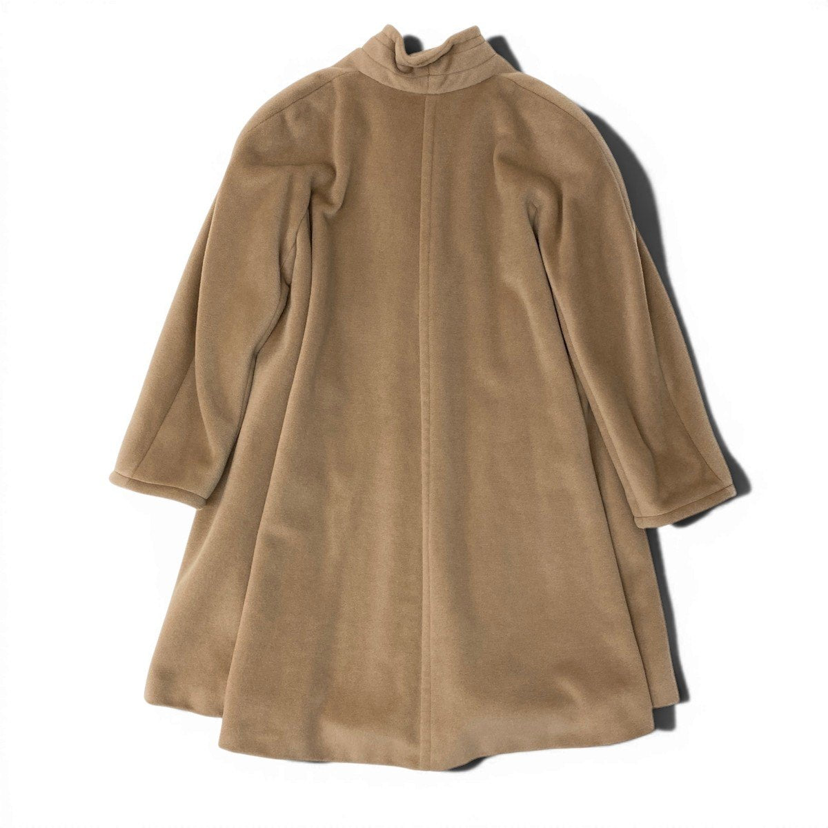 82f17 MaxMara マックスマーラ Aライン ロングコート ウールカシミヤコート アウター 38サイズ ベージュ レディース 女性用u02t